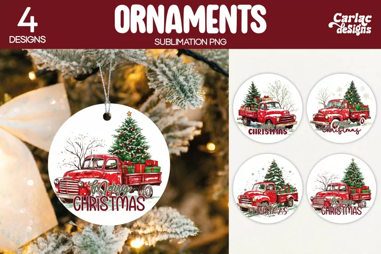 Christmas Ornament Sublimation, Merry Christmas Ornament