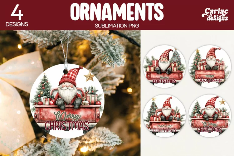 Christmas Ornament Sublimation, Merry Christmas Ornament
