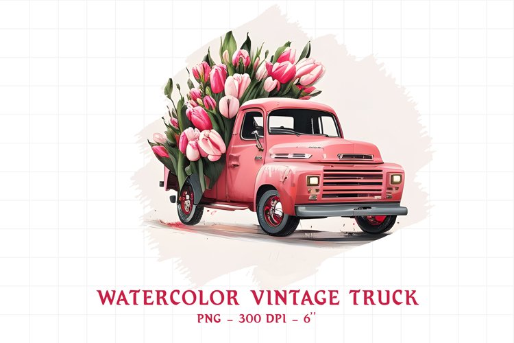 Vintage Truck Clipart Image 8