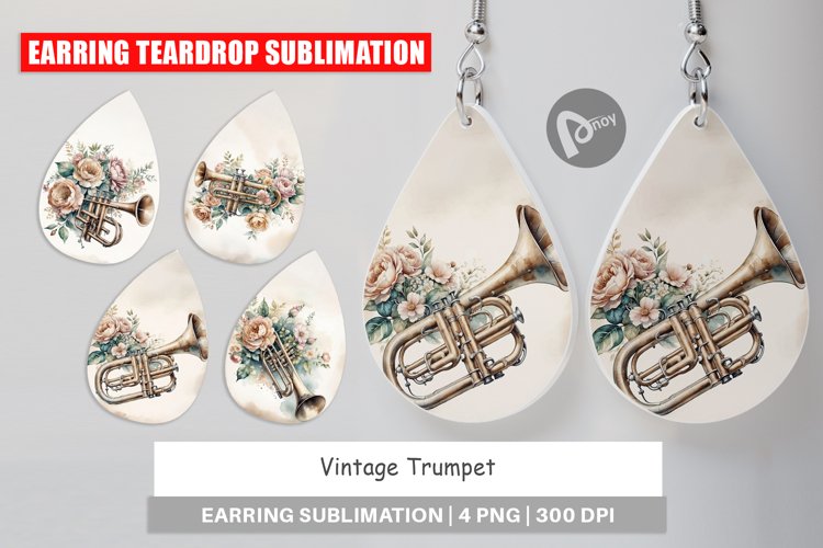 Earring Vintage Trumpet