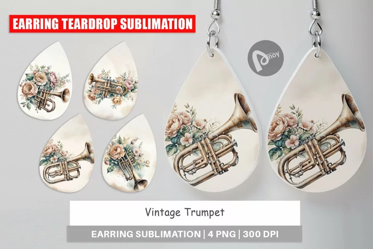 Earring Vintage Trumpet