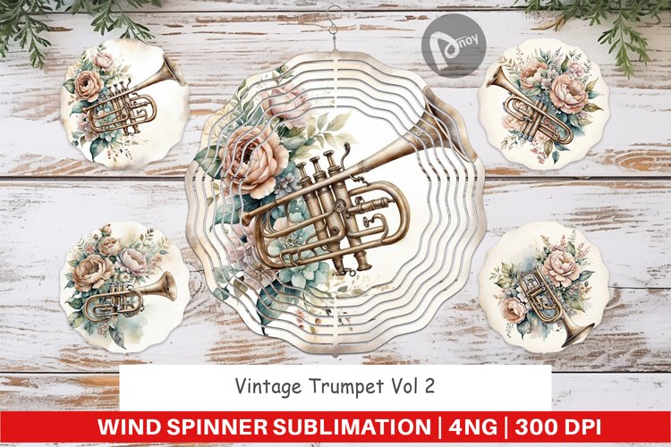Wind Spinner Vintage Trumpet