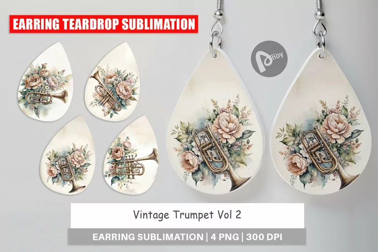 Earring Vintage Trumpet