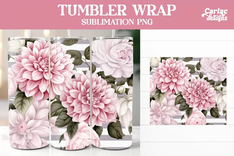 Tumbler Sublimation Wrap, Vintage Tumbler Wrap