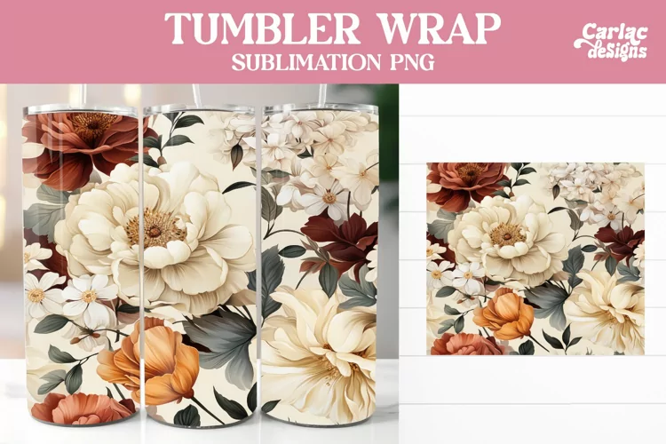 Tumbler Sublimation Wrap, Vintage Tumbler Wrap