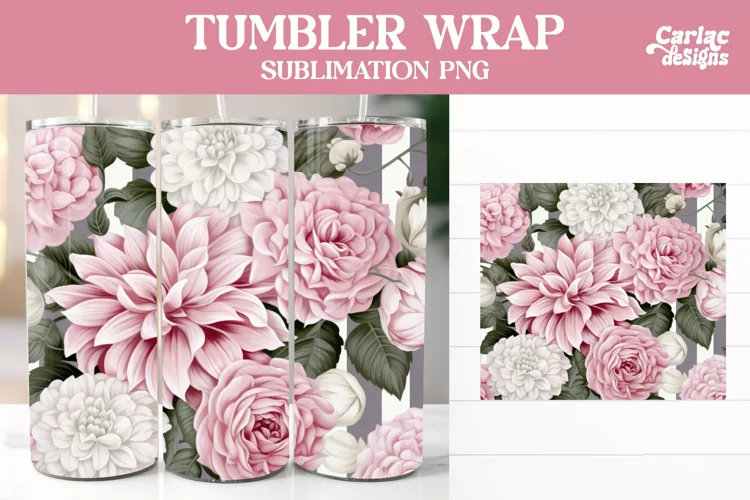 Tumbler Sublimation Wrap, Vintage Tumbler Wrap