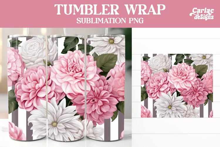 Tumbler Sublimation Wrap, Vintage Tumbler Wrap