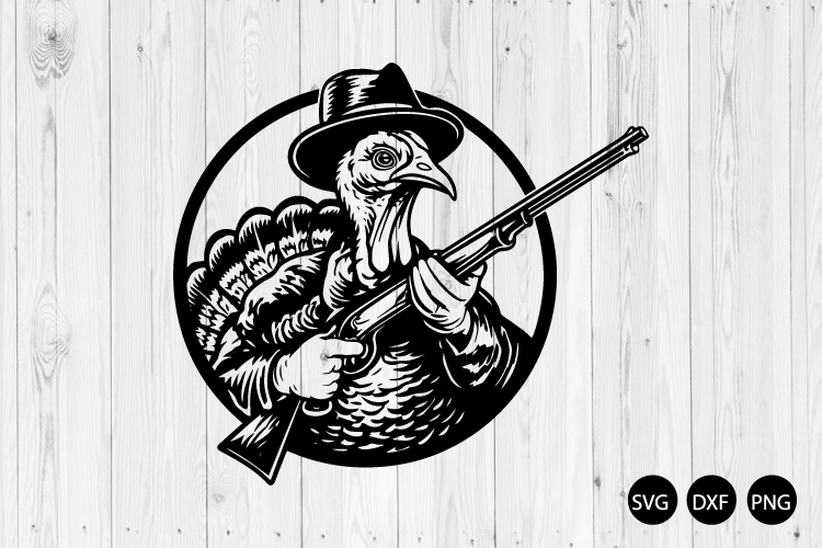 Turkey Hunt SVG, Turkey Shooting Gun SVG, Thanksgiving SVG