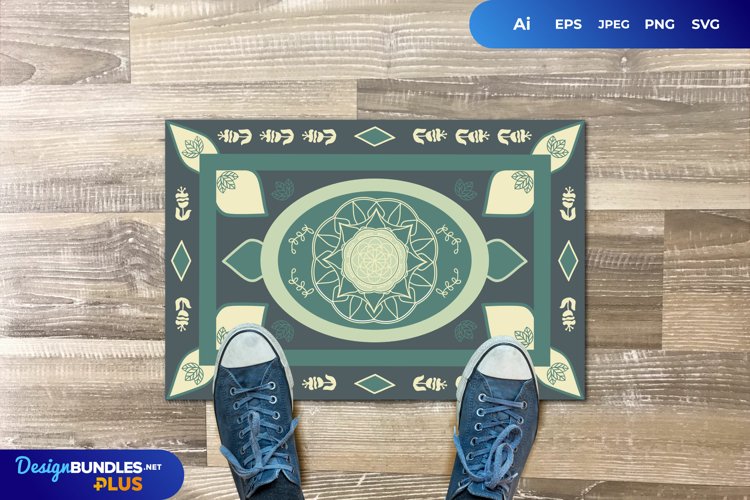 Vintage Turkish Rug Pattern example image 1