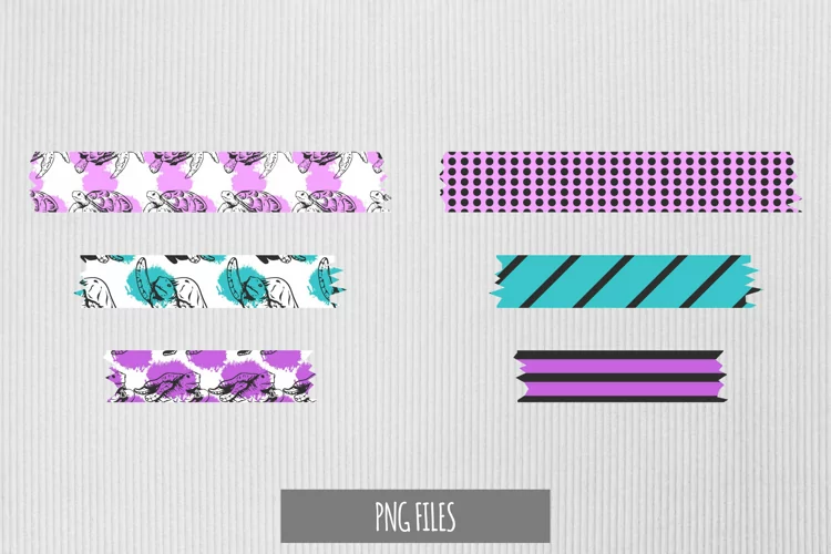Vintage Turtle Pattern with Vintage Seamless Pattern Tape