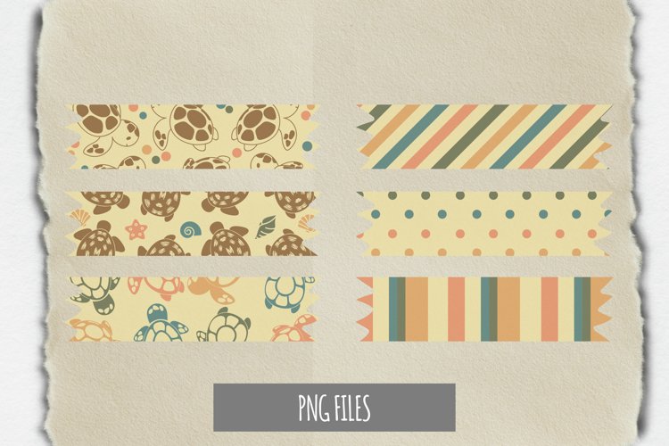 Vintage Turtle Pattern with Vintage Color Tape