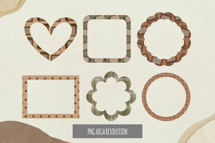 Scrapbooking Vintage TV Frames Set