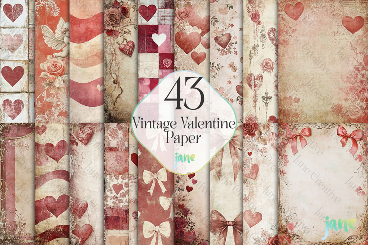 Vintage Valentine Paper Bundle