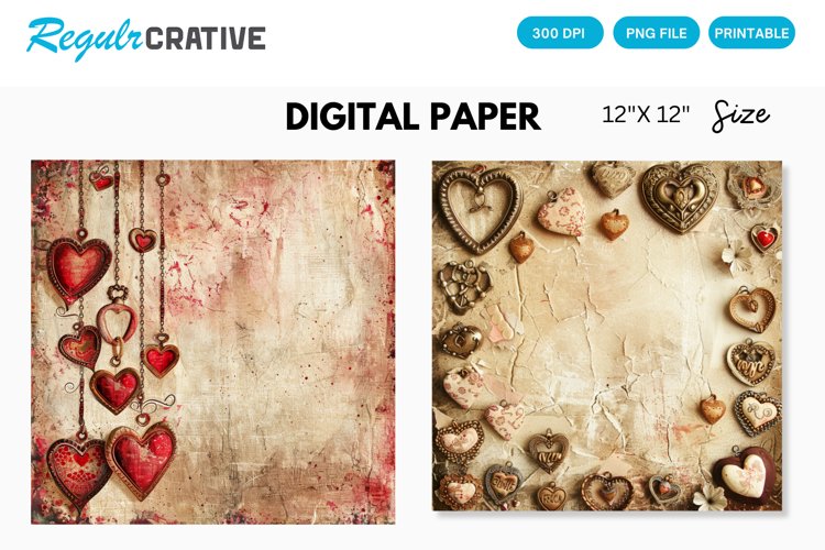 Valentines Digital Paper Image 2