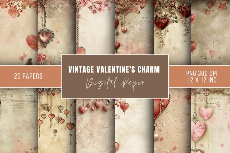 Valentines Digital Paper Image 24