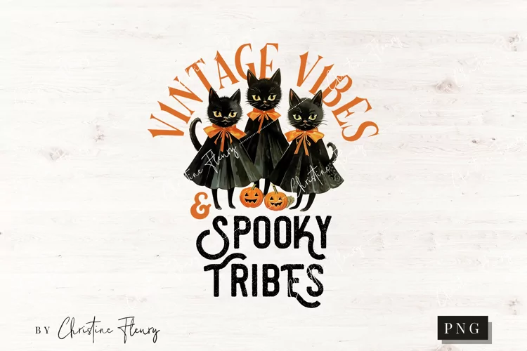 Vintage Vibes & Spooky Tribes PNG | Halloween Sublimation