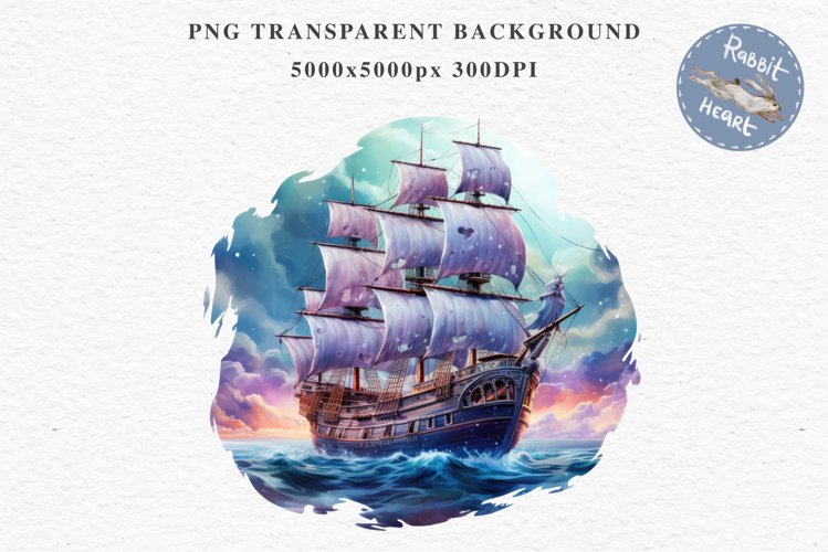 Vintage Victorian Wooden Ship Clipart Night Nautical PNG Art Watercolor Transparent wedding invitation shirt designs sublimation printable bloom architecture Antique Victorian wooden ship clipart, vintage nautical, 19th-century ship art, oceanic decor