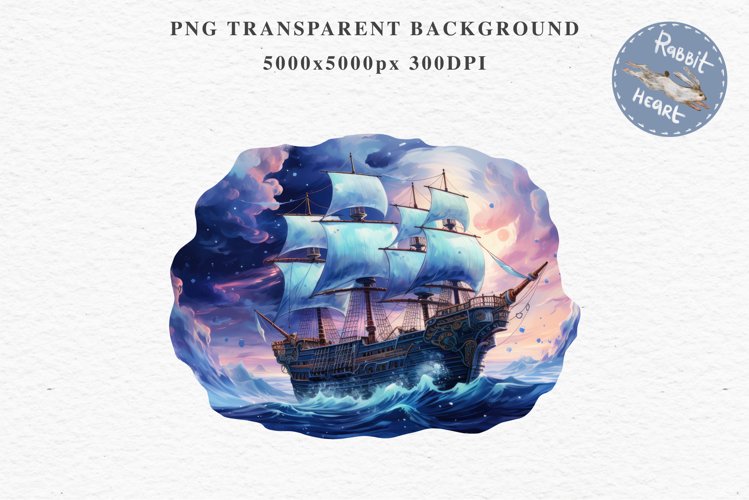 Vintage Victorian Wooden Ship Clipart Night Nautical PNG Art Watercolor Transparent wedding invitation shirt designs sublimation printable bloom architecture Antique Victorian wooden ship clipart, vintage nautical, 19th-century ship art, oceanic decor