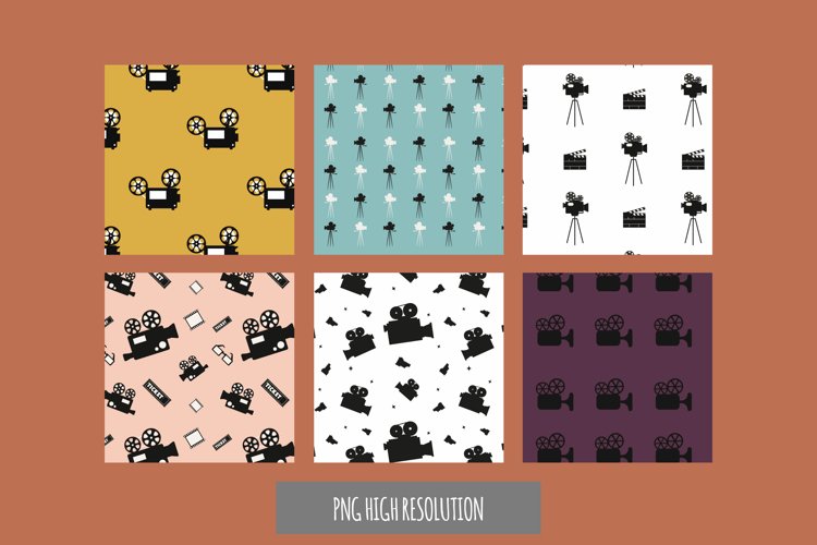 Vintage Video Camera Seamless Pattern Paper Pack example image 1