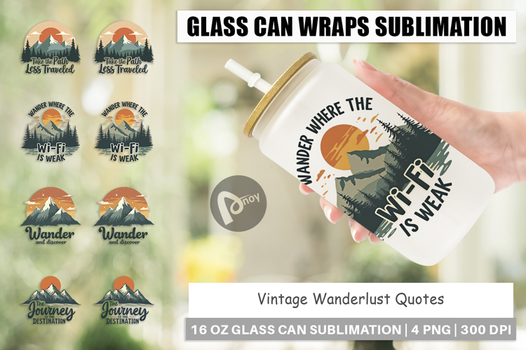 Glass Can Vintage Wanderlust Quotes