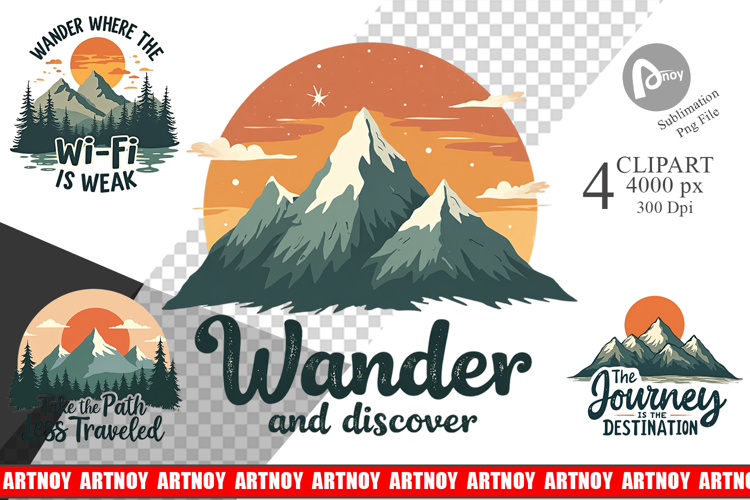 Vintage Wanderlust Quotes Clipart