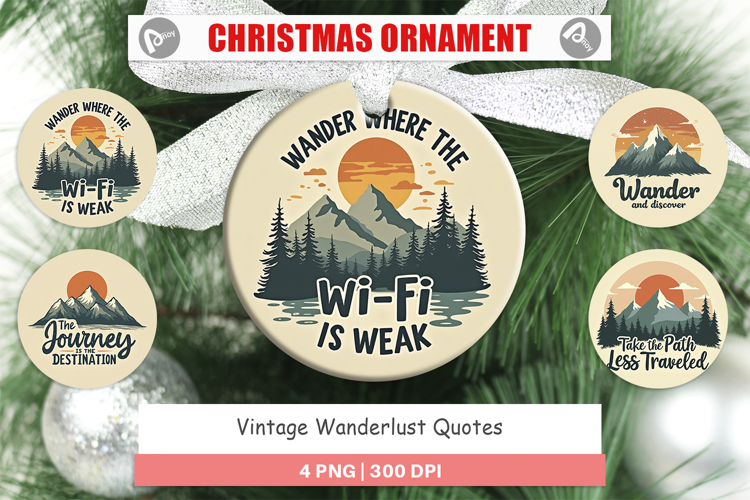 Ornament Vintage Wanderlust Quotes