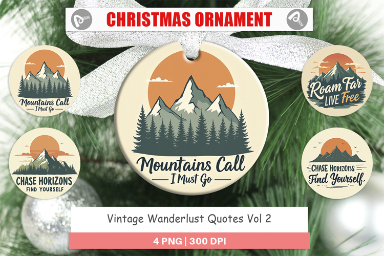 Ornament Vintage Wanderlust Quotes