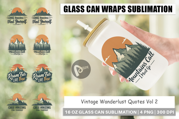 Glass Can Vintage Wanderlust Quotes