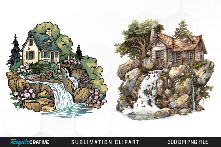Waterfall Illustration Image 12