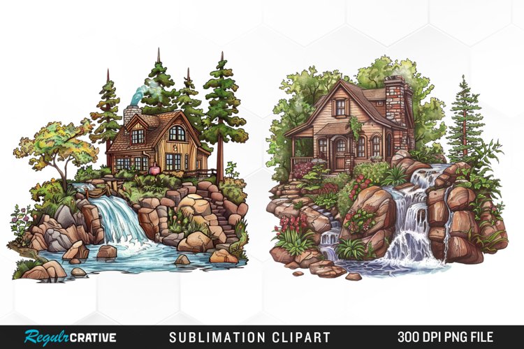 Waterfall Illustration Image 7