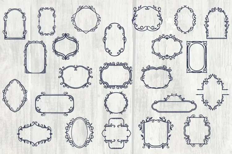 Vintage Wedding Frames SVG Collection