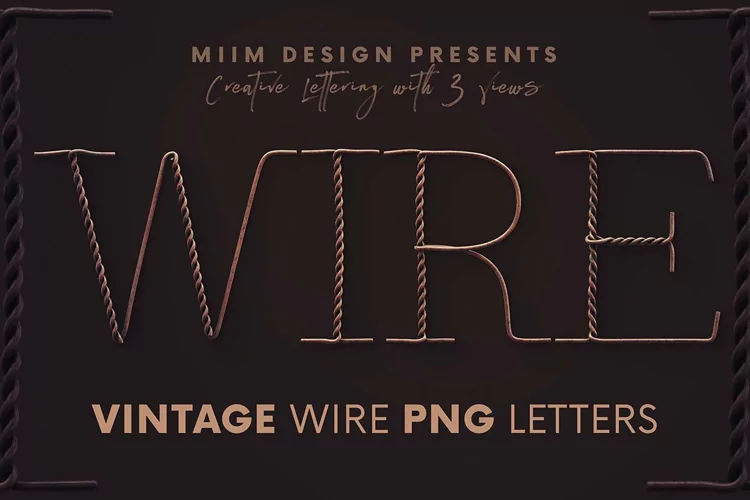 Vintage Wire 3D Lettering