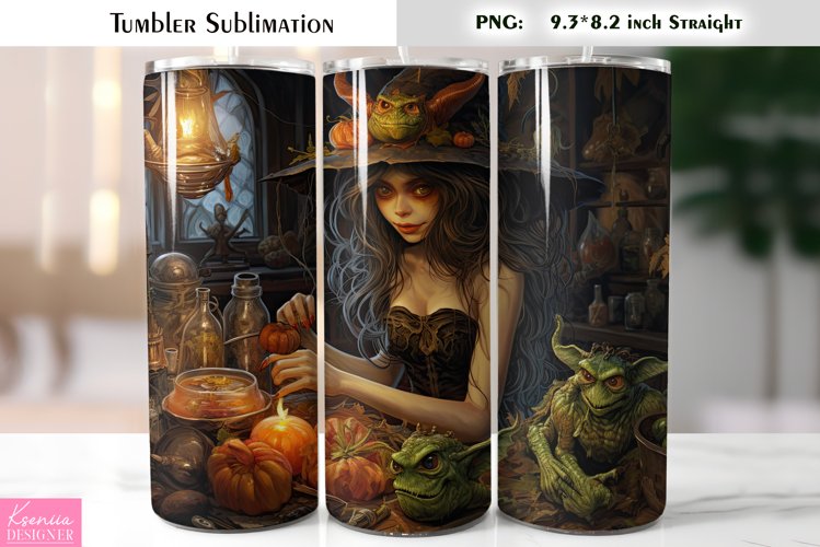 Halloween Witches Brew Tumbler Sublimation|Vintage Halloween