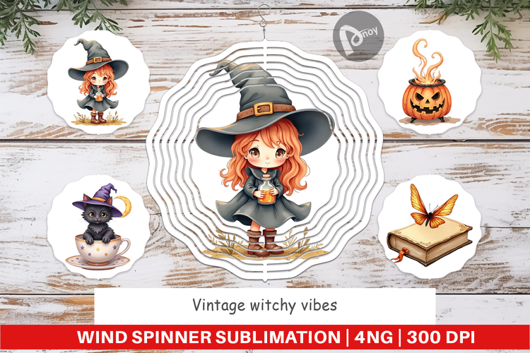 Wind Spinner Vintage Witchy Vibes