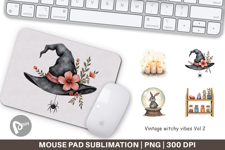 Mouse Pad Vintage Witchy Vibes