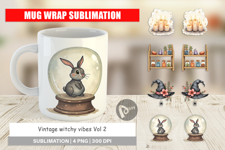 Mug Wrap Vintage Witchy Vibes
