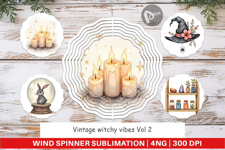 Wind Spinner Vintage Witchy Vibes