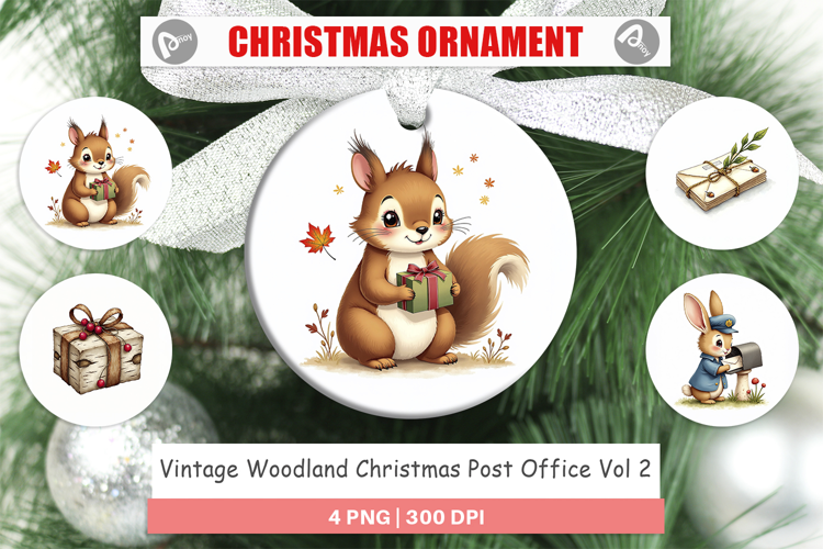 Vintage Woodland Post Office Ornament