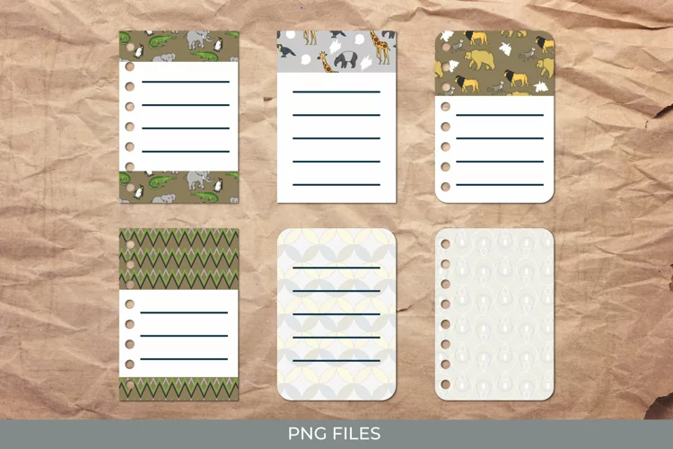 Vintage Zoo Seamless Pattern Shaped Journaling Area