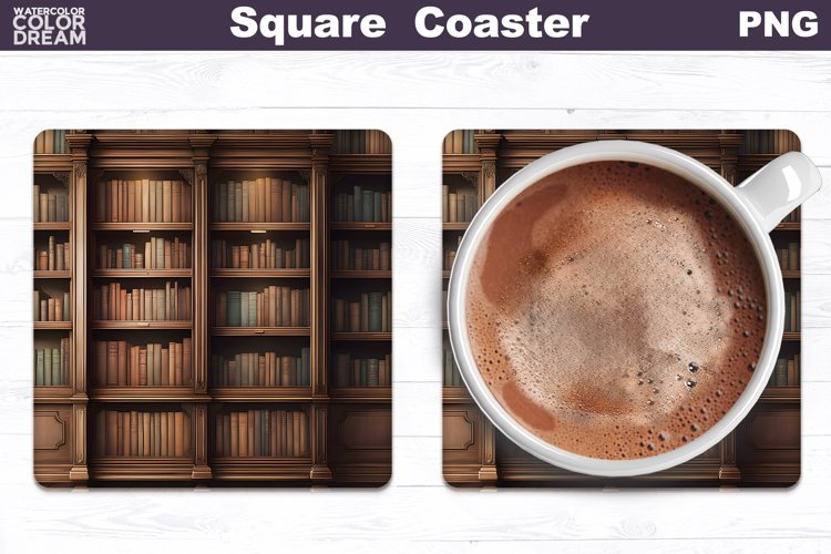 Vintage Books Square Coaster | Book Lover Coaster