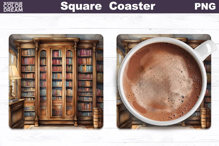 Vintage Books Square Coaster | Book Lover Coaster
