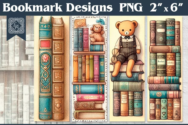 Books Printable Bookmark 4 PNG