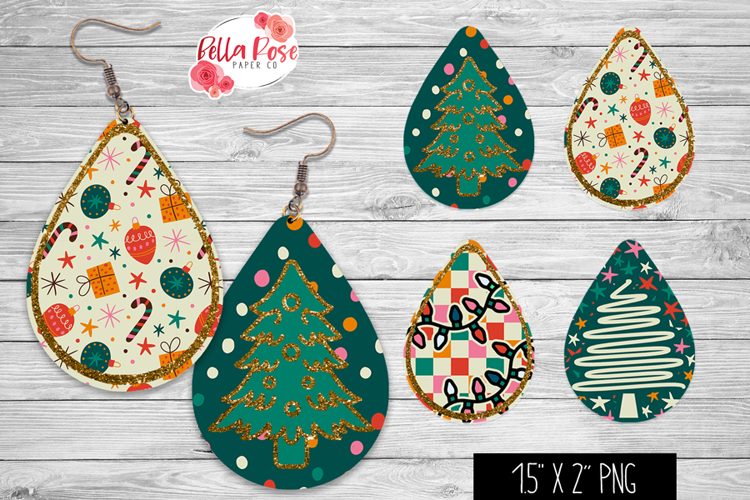 Vintage Christmas | 4 Sets of Teardrop Earrings