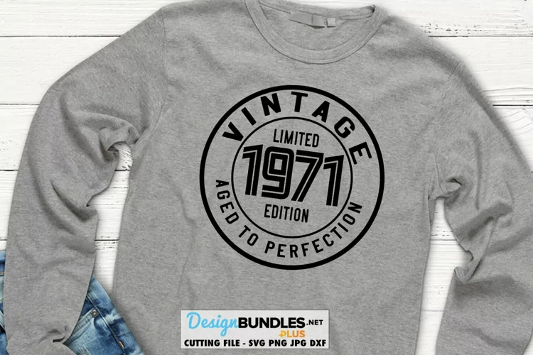 Vintage 1971 SVG | Retro Circle 1971 SVG | Vintage SVG