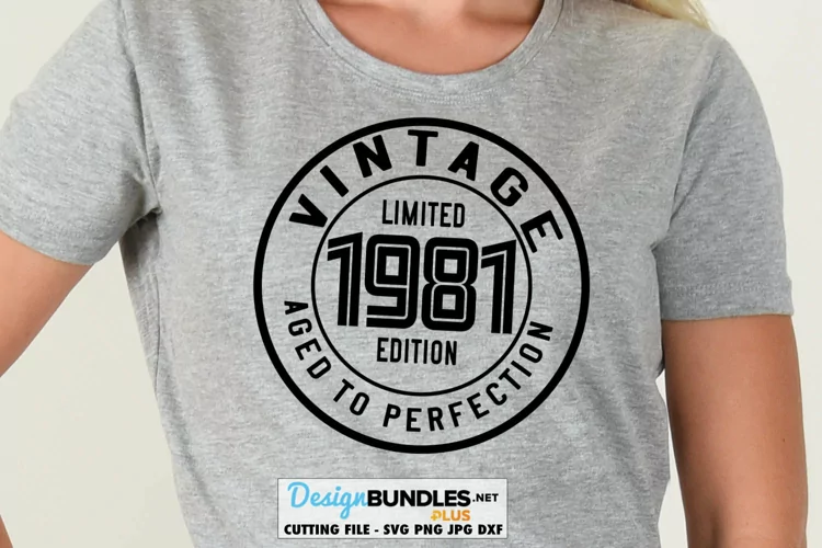 Vintage 1981 SVG | Retro Circle 1981 SVG | Vintage SVG