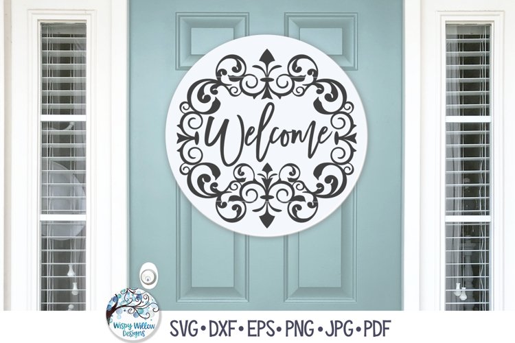 Round Welcome Sign SVG example image 1