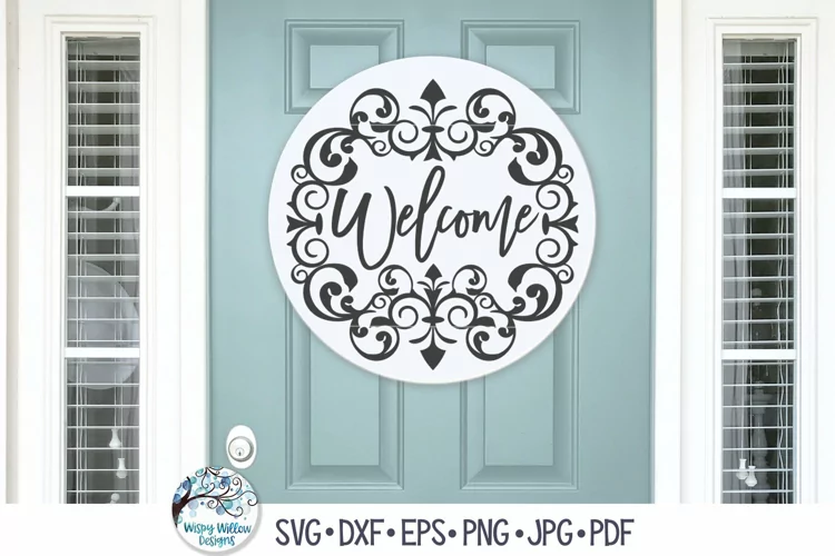 Round Welcome Sign SVG
