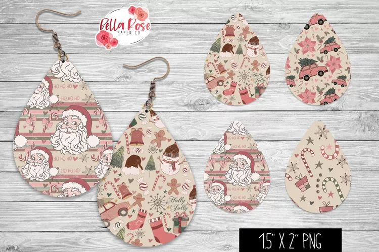 Vintage Christmas | 4 Sets of Teardrop Earrings