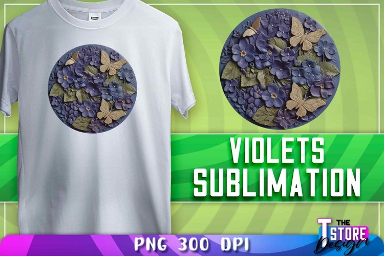 Violets Sublimation | T-Shirt Design | Violets PNG |PNG File