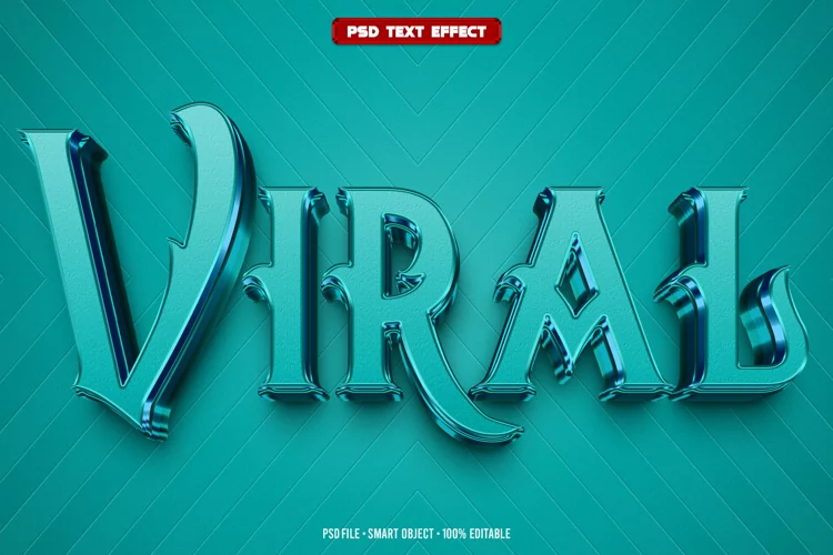 Viral 3D editable text effect